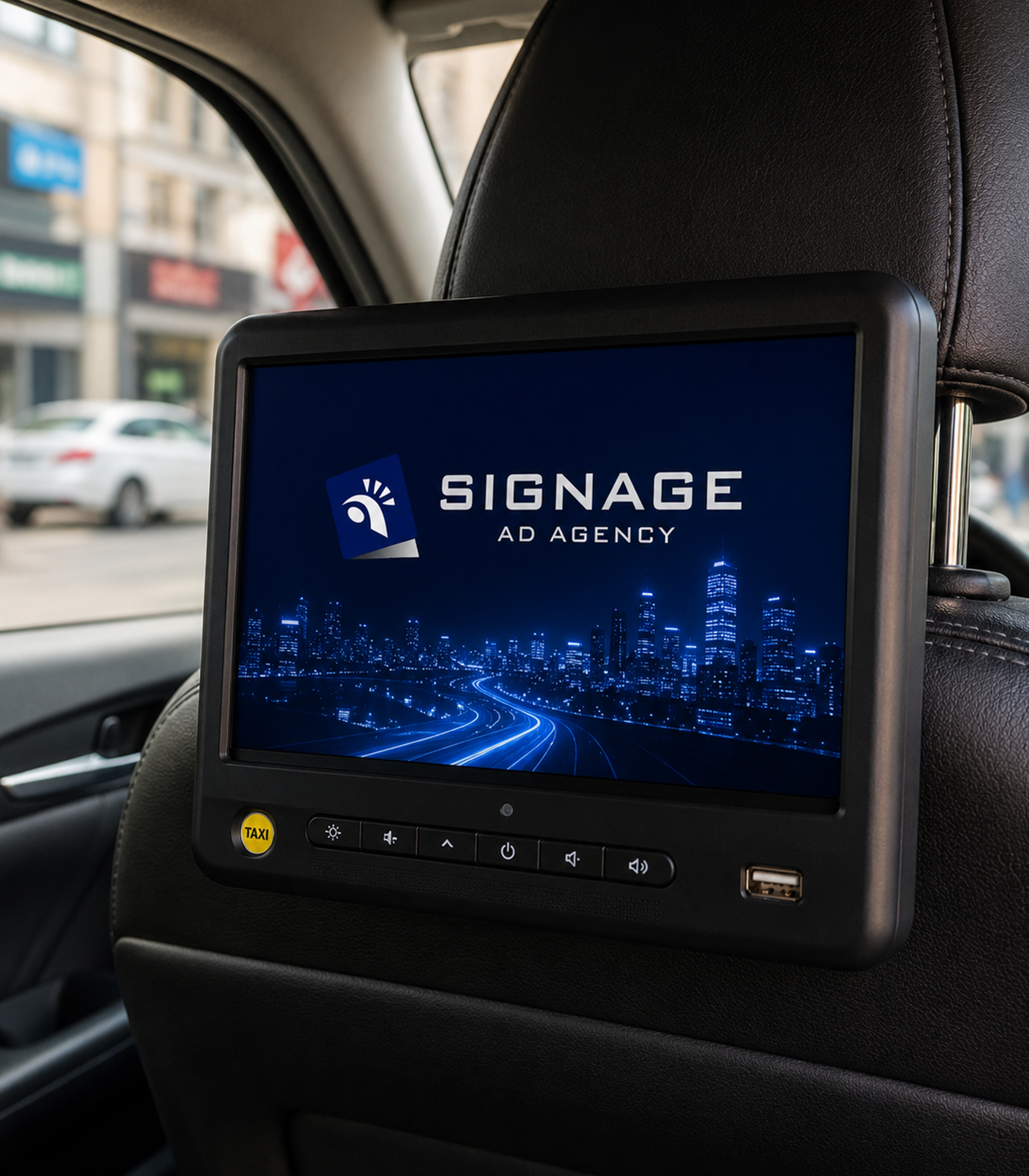 Signage Ad Agency creative campaign dashboard illustration